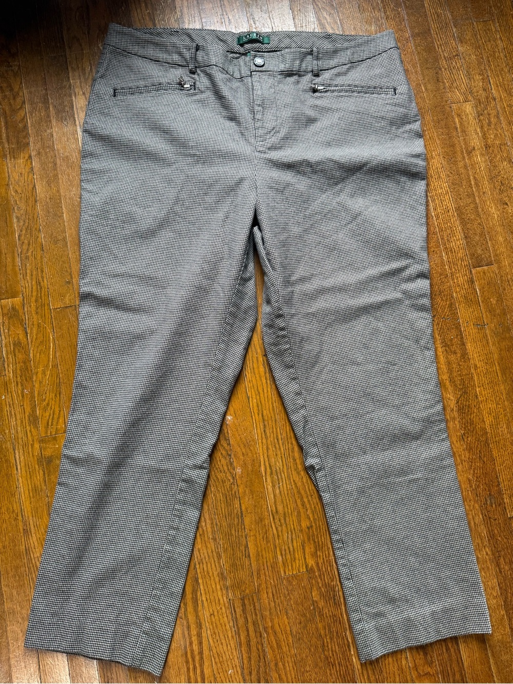 Ralph Lauren Women’s Gray Micro-Pattern Dress Pants